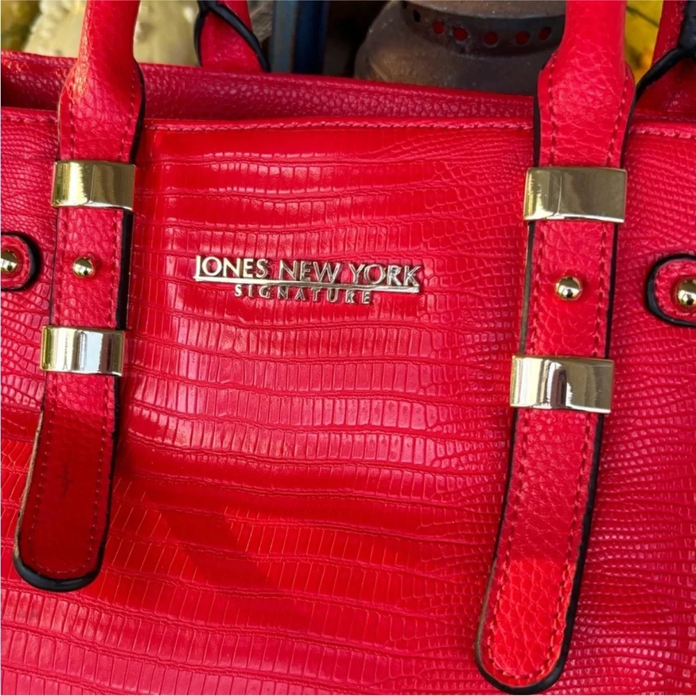 Jones New York Signature‎ Reptile Embossed Vegan Leather Satchel
